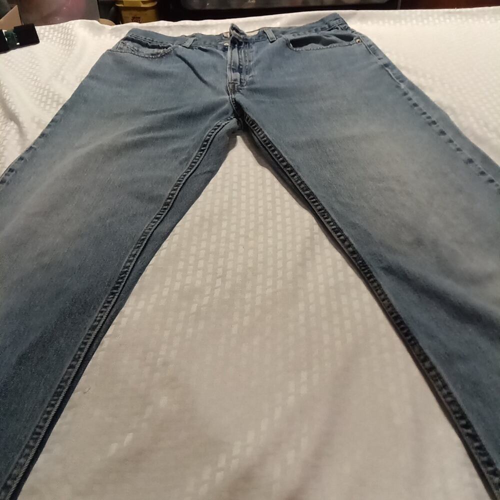 Levi's 505 Mens 38/34 Light Wash 5 Pocket Regular Fit Western Work Chore
